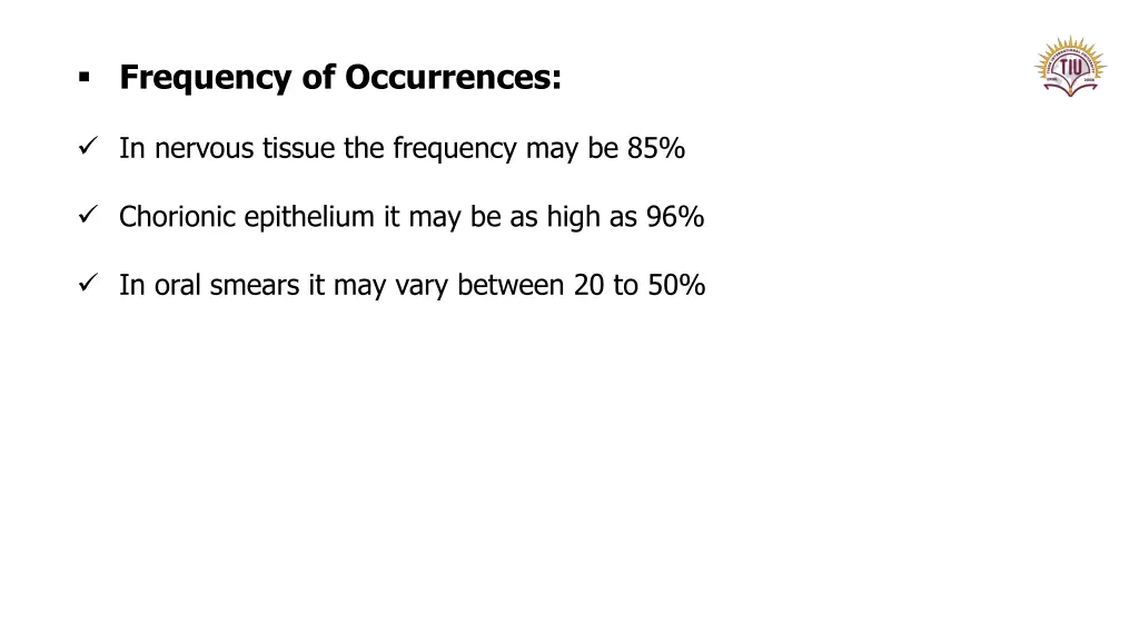 frequency of occurrences