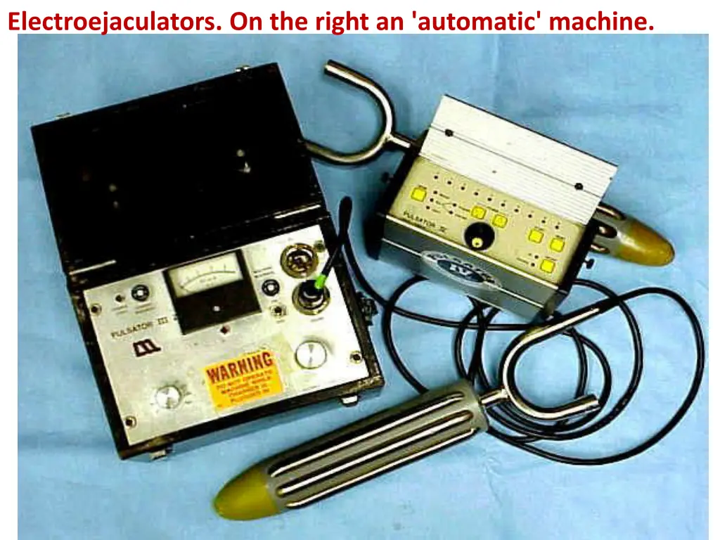 electroejaculators on the right an automatic