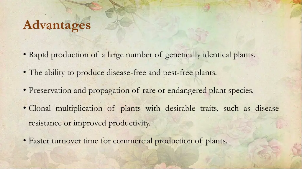 advantages