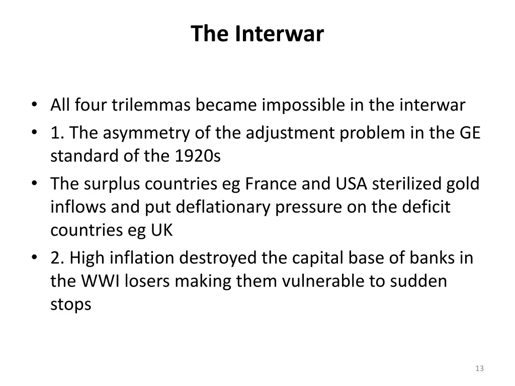 the interwar