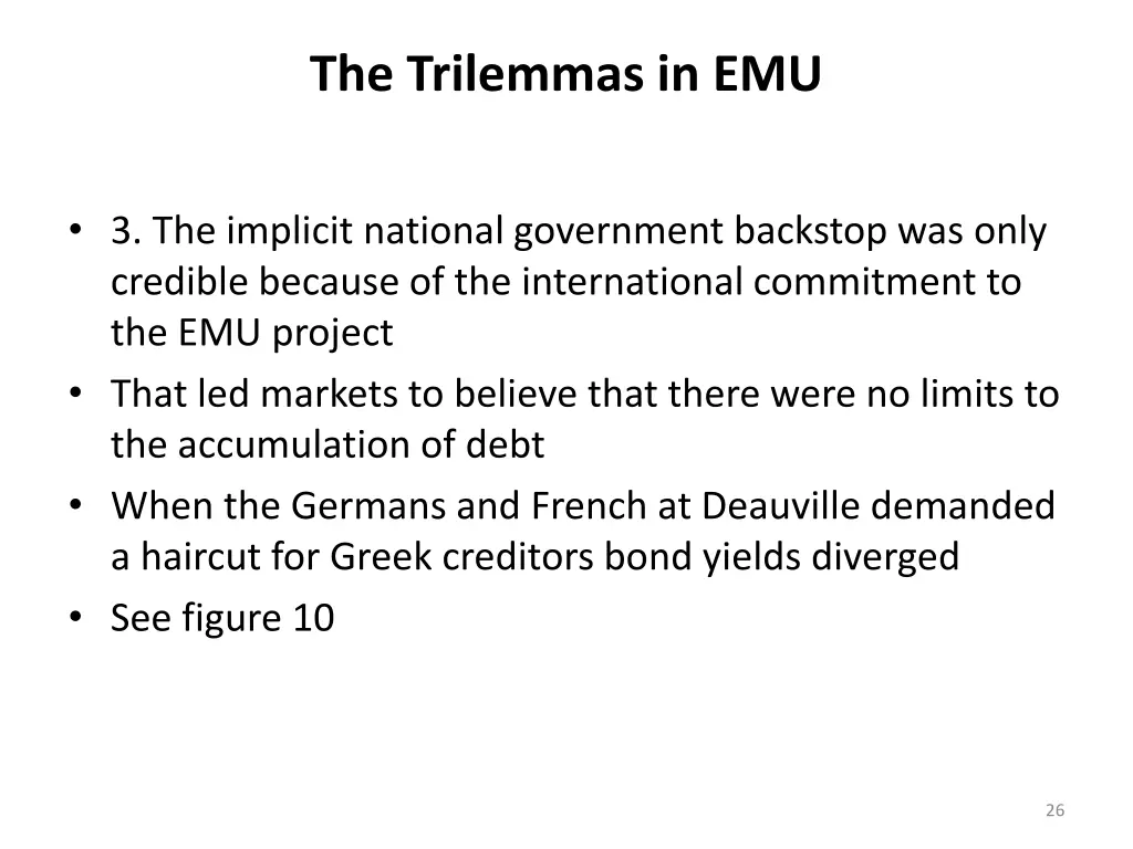 the trilemmas in emu 2