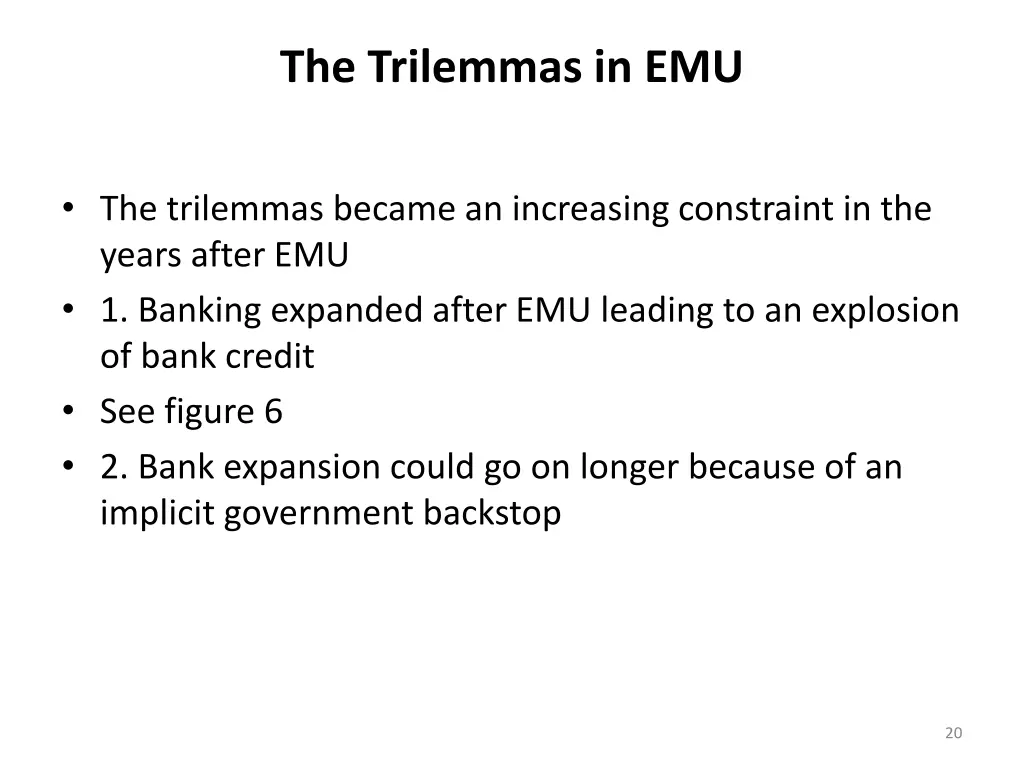 the trilemmas in emu