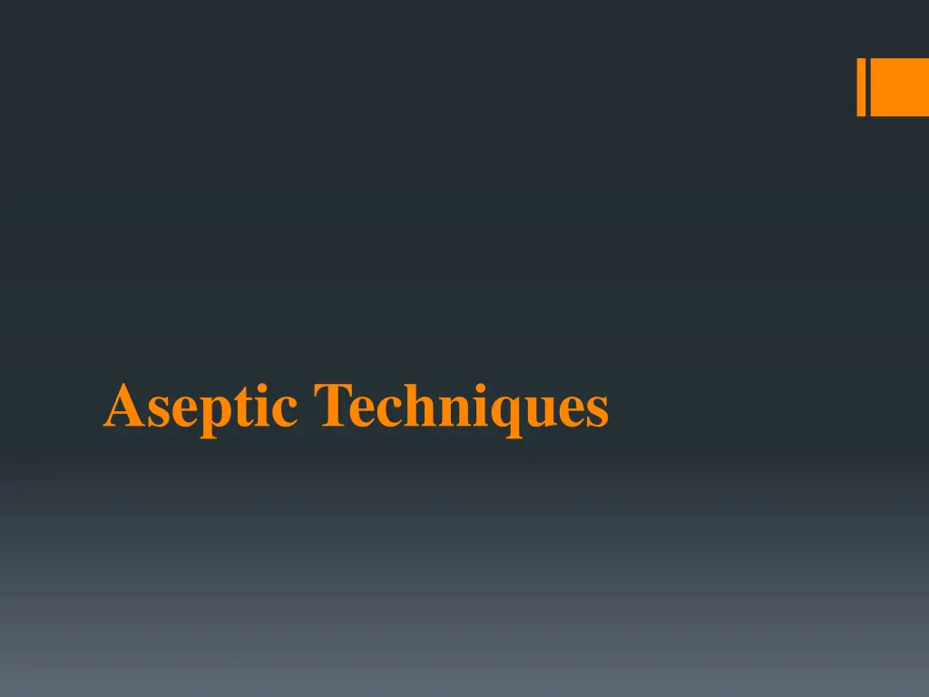 aseptic techniques