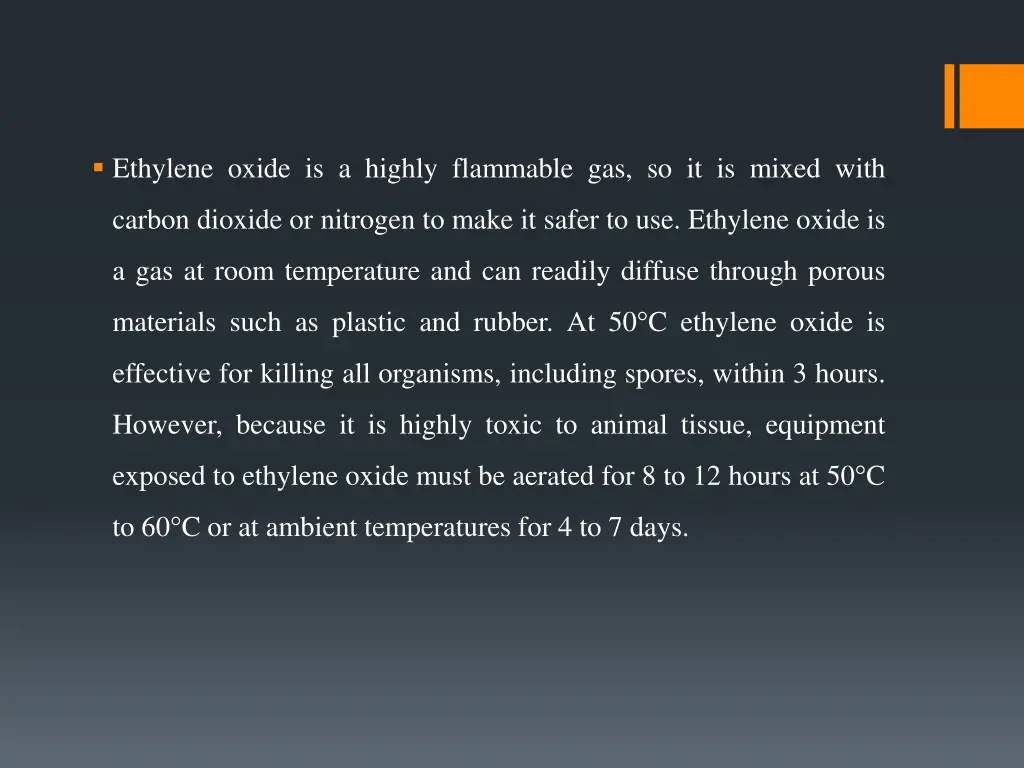 ethylene oxide is a highly flammable