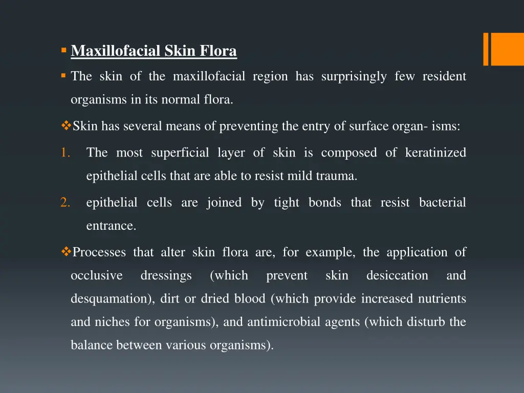 maxillofacial skin flora