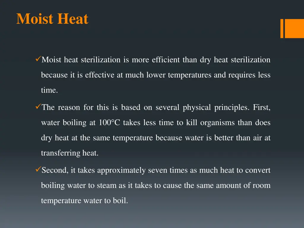 moist heat
