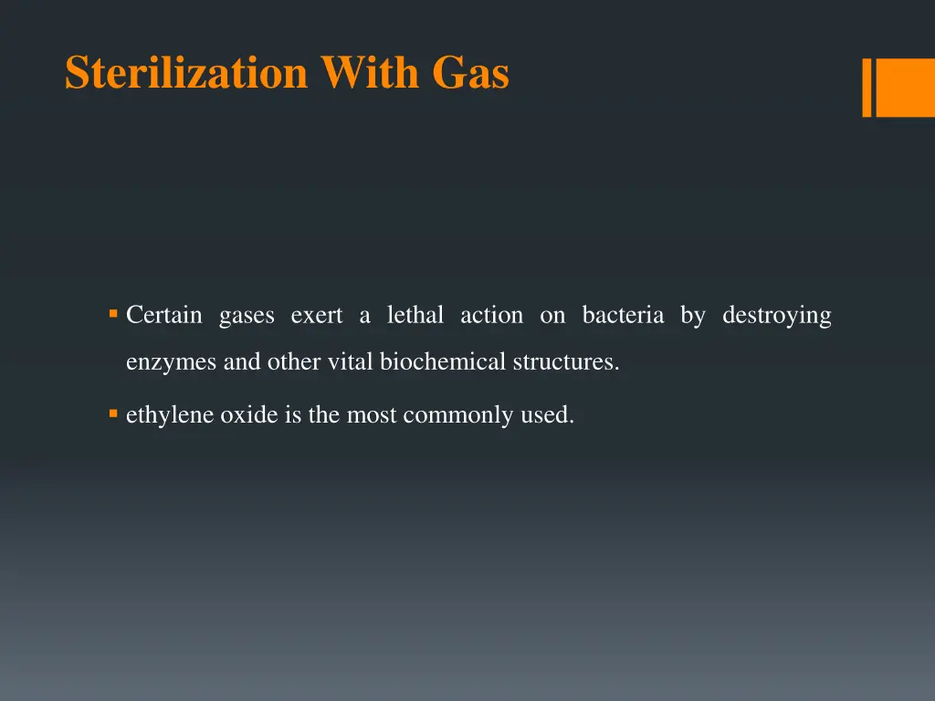 sterilization with gas