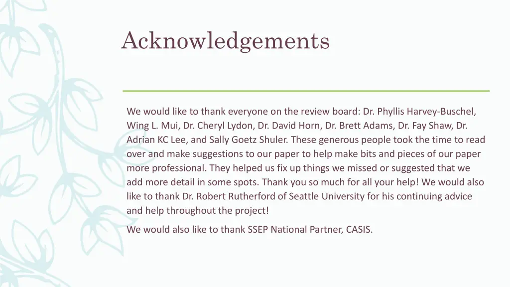 acknowledgements
