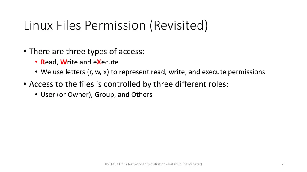 linux files permission revisited