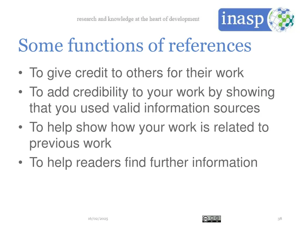 some functions of references