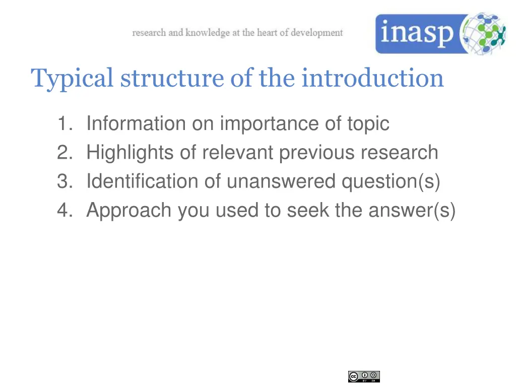typical structure of the introduction
