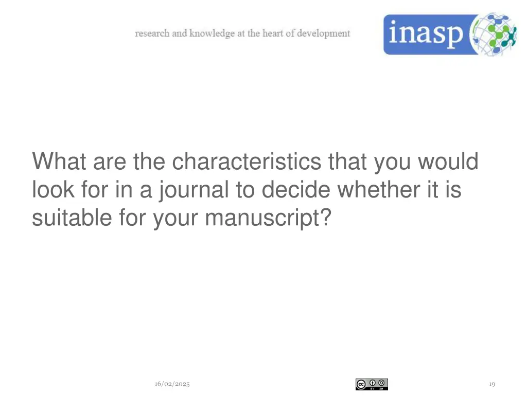 what are the characteristics that you would look