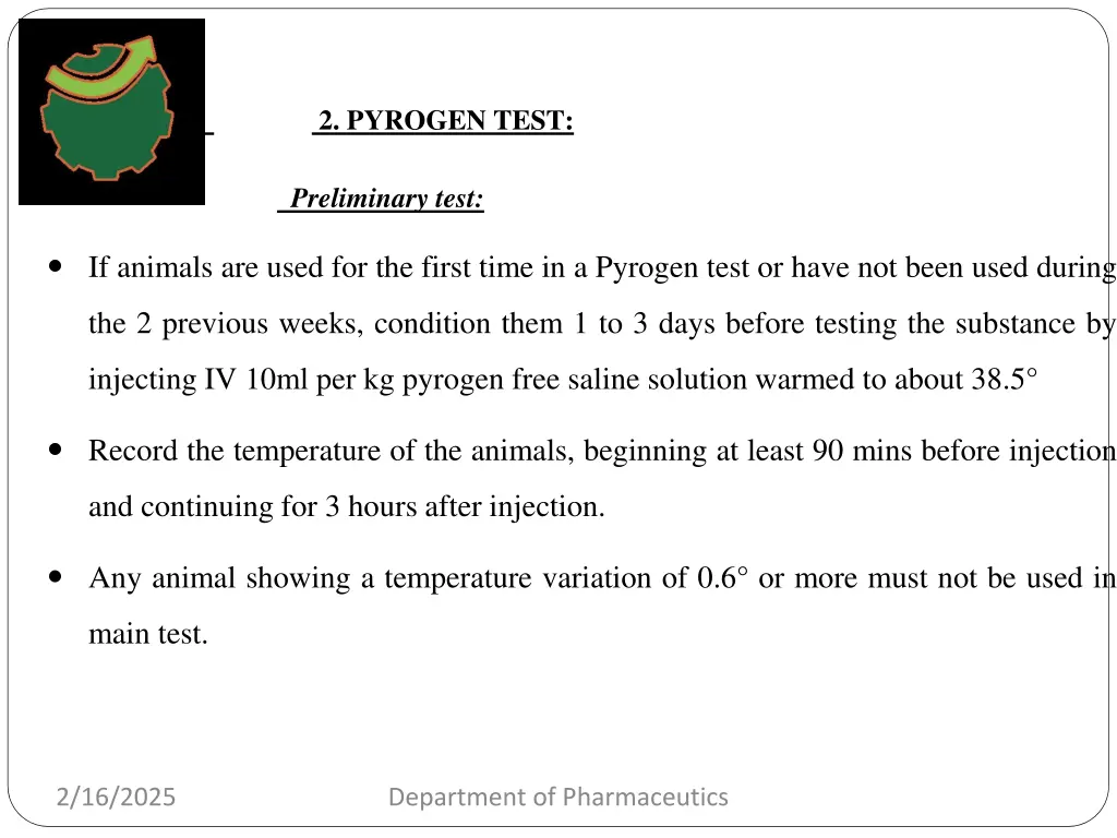 2 pyrogen test