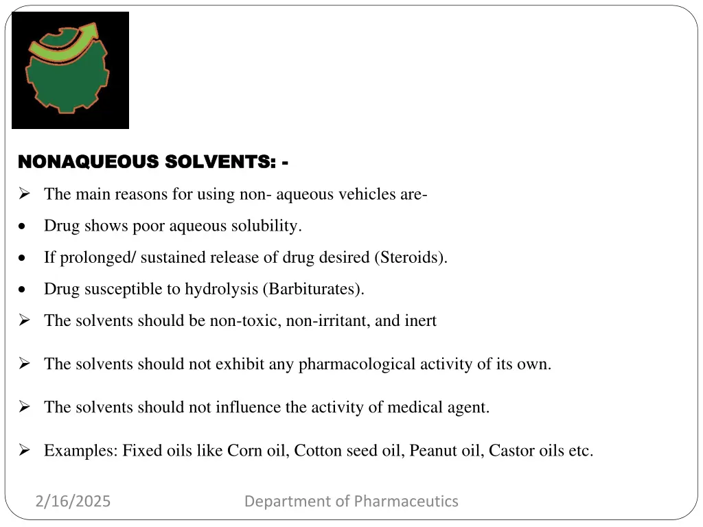 nonaqueous solvents nonaqueous solvents