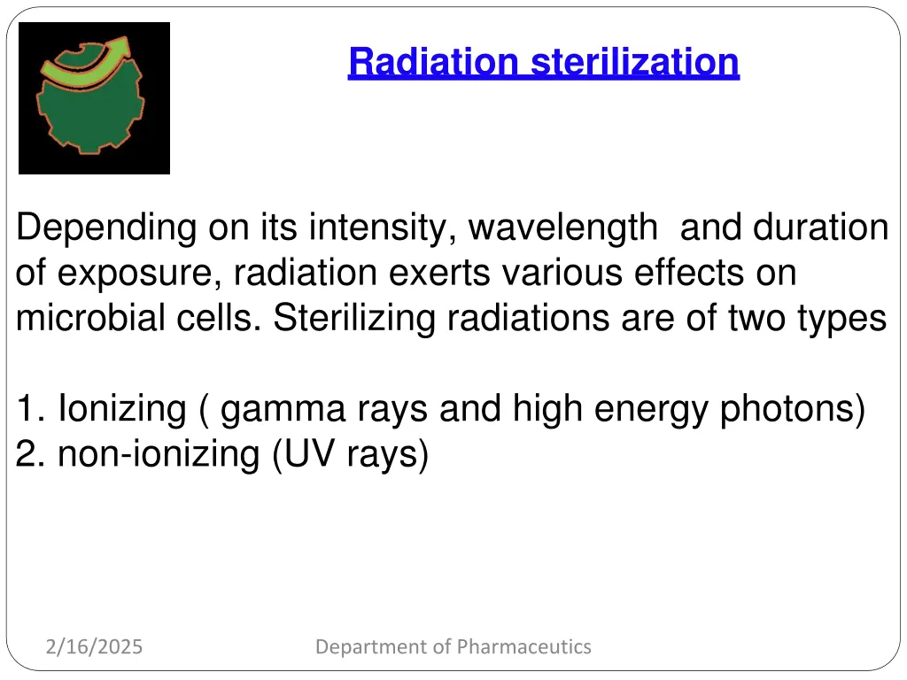 radiation sterilization