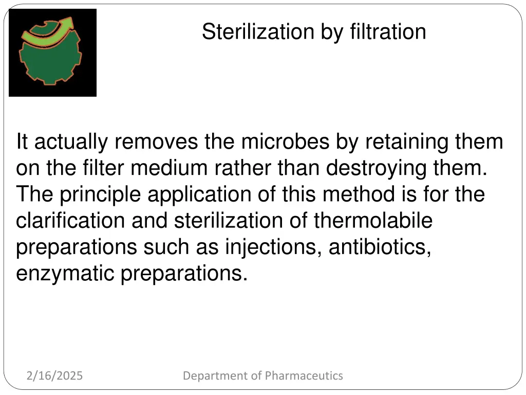 sterilization by filtration 1