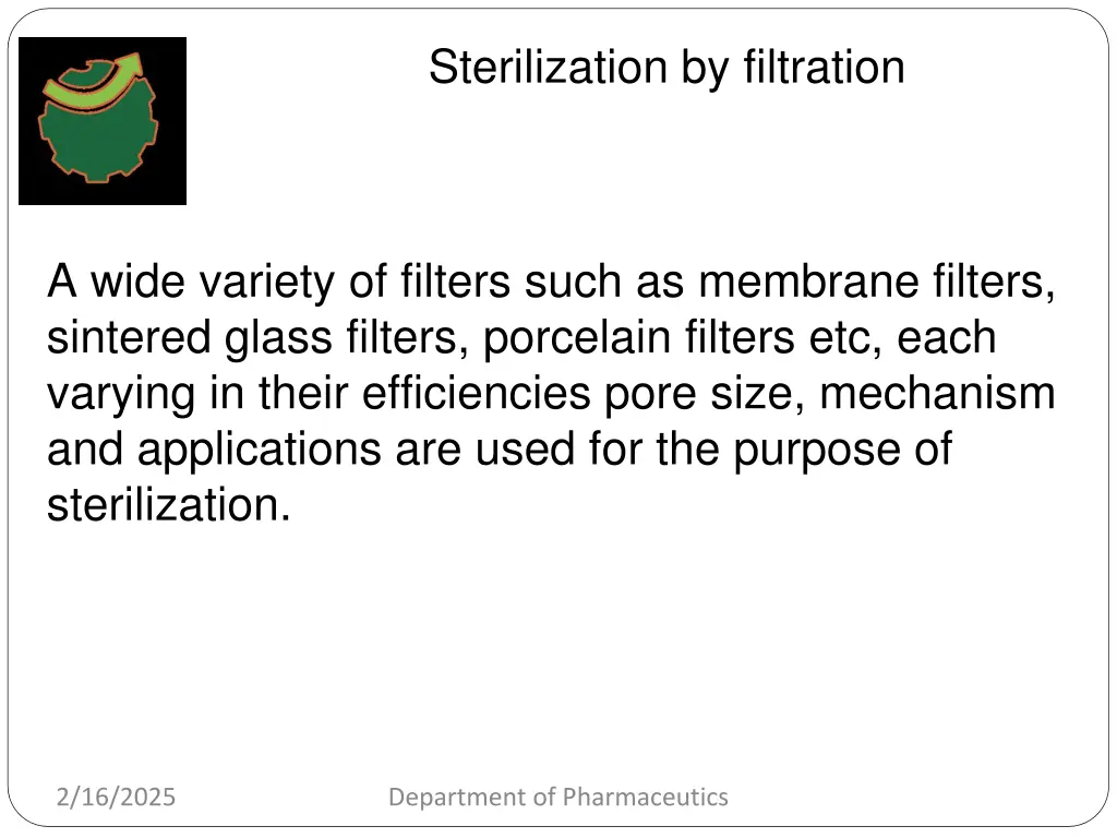 sterilization by filtration 2