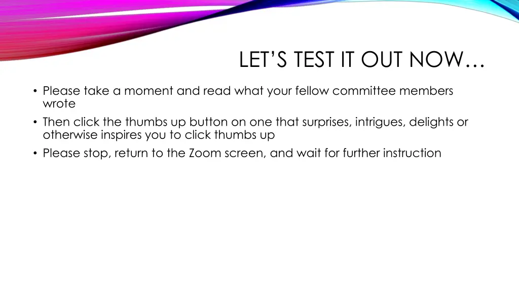 let s test it out now 1