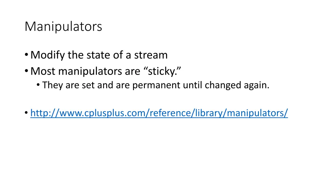 manipulators 1