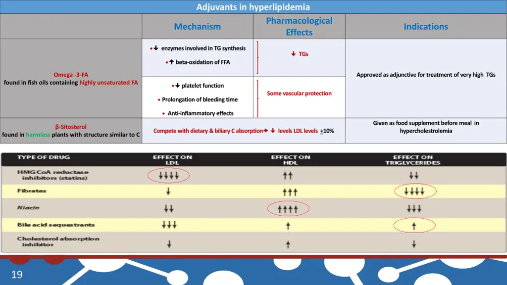 adjuvants in hyperlipidemia