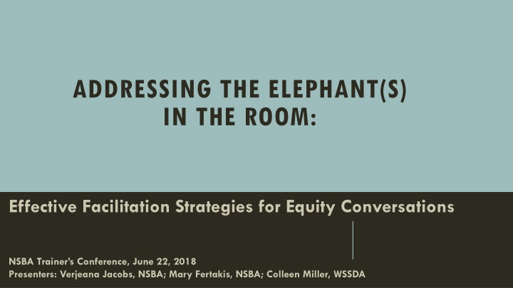 addressing the elephant s in the room