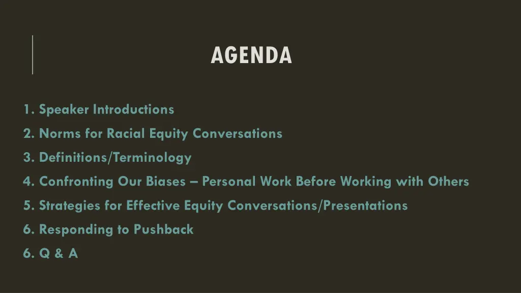 agenda
