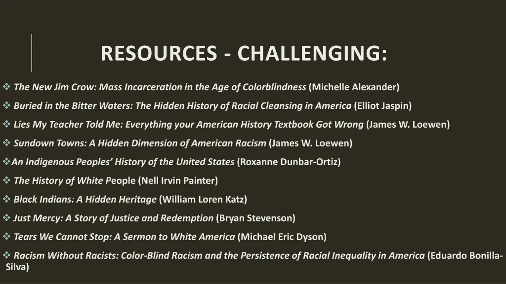 resources challenging