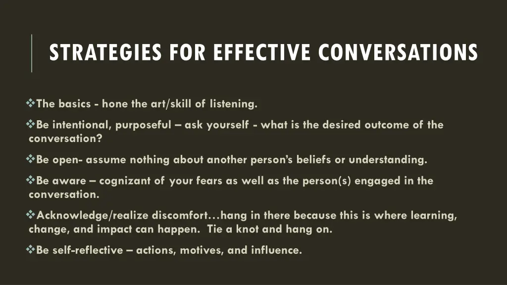 strategies for effective conversations 1