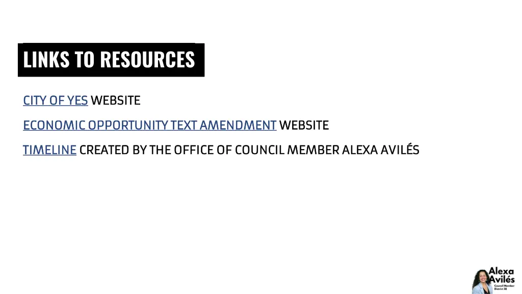 links to resources