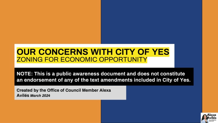 our concerns with city of yes zoning for economic