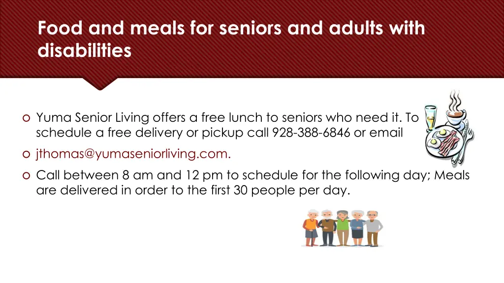 food and meals for seniors and adults with 1