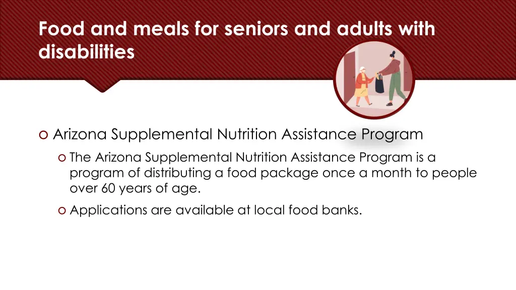 food and meals for seniors and adults with