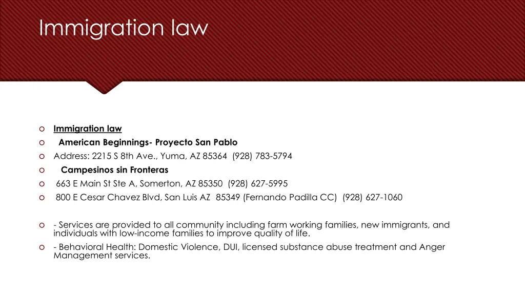 immigration law