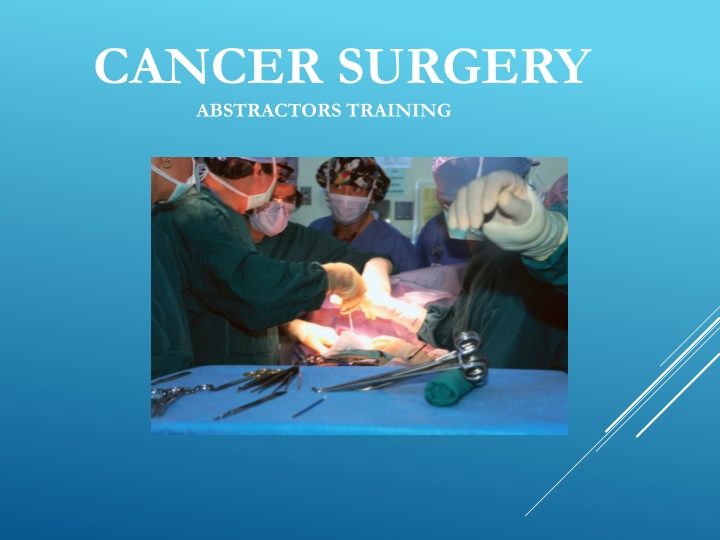cancer surgery abstractors training