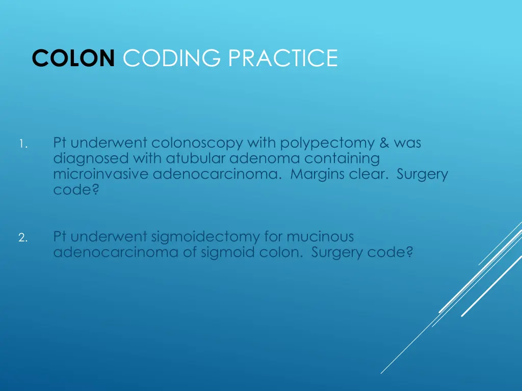 colon coding practice