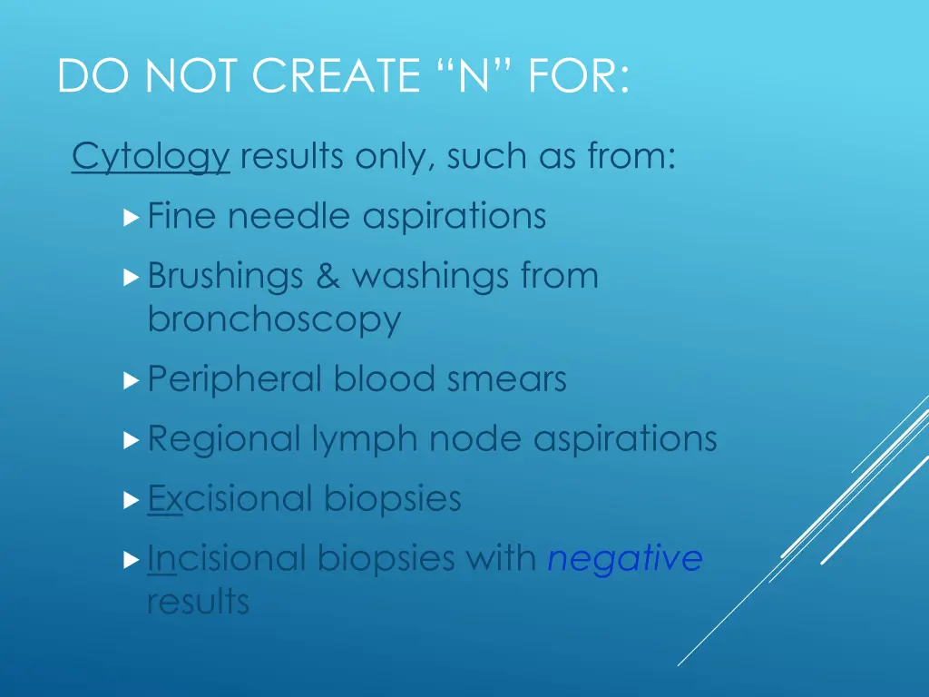 do not create n for