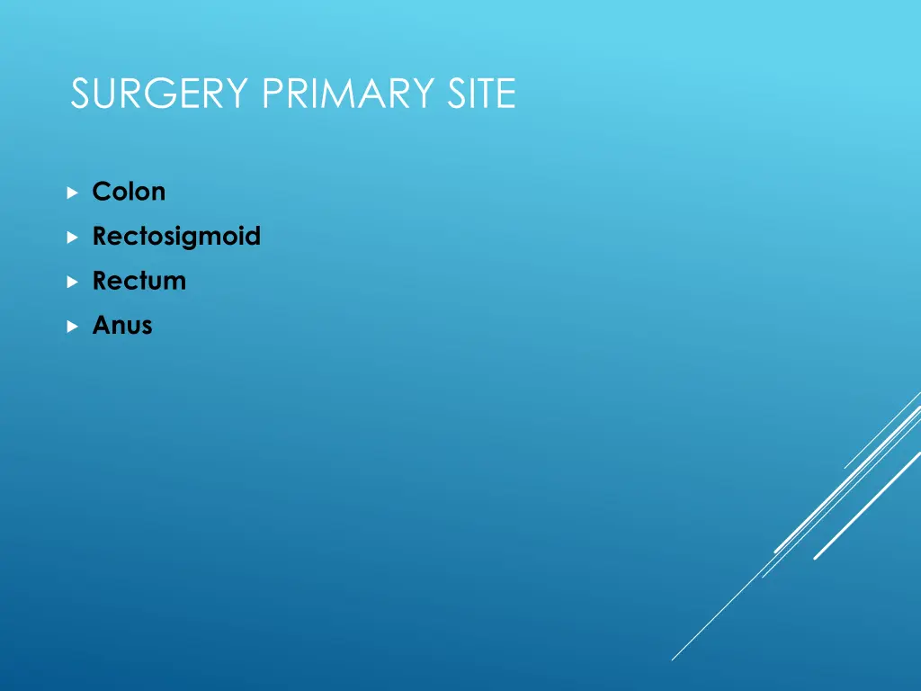 surgery primary site