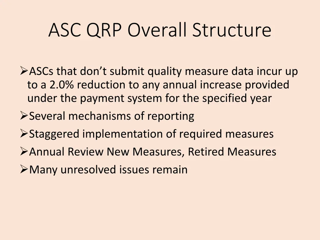 asc qrp overall structure
