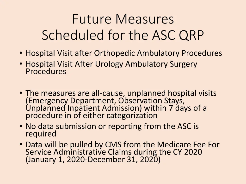 future measures scheduled