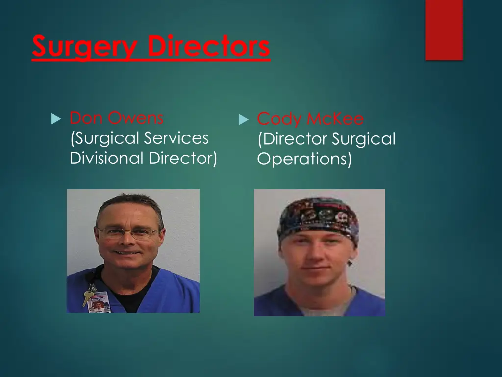surgery directors