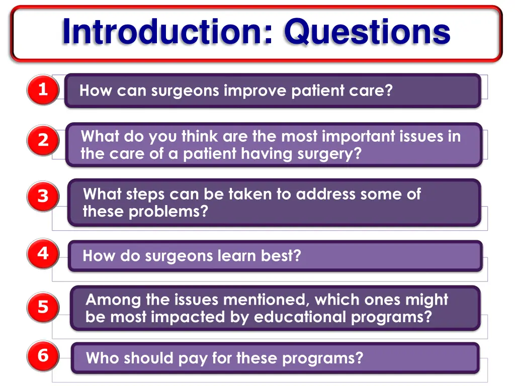 introduction questions