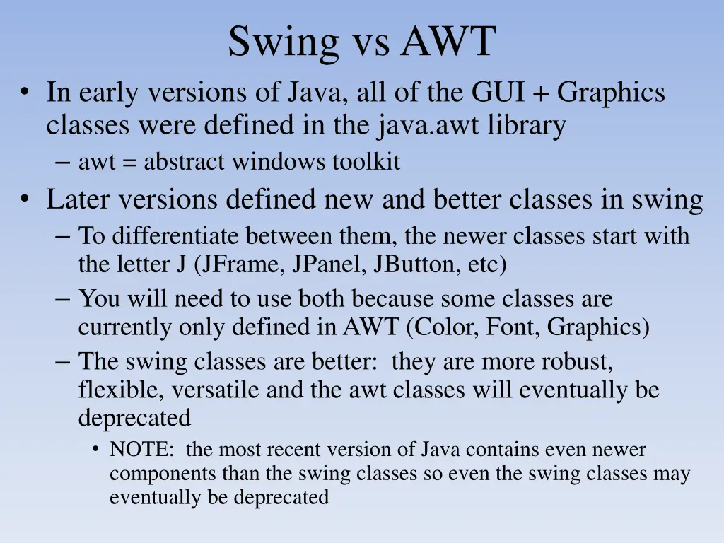 swing vs awt