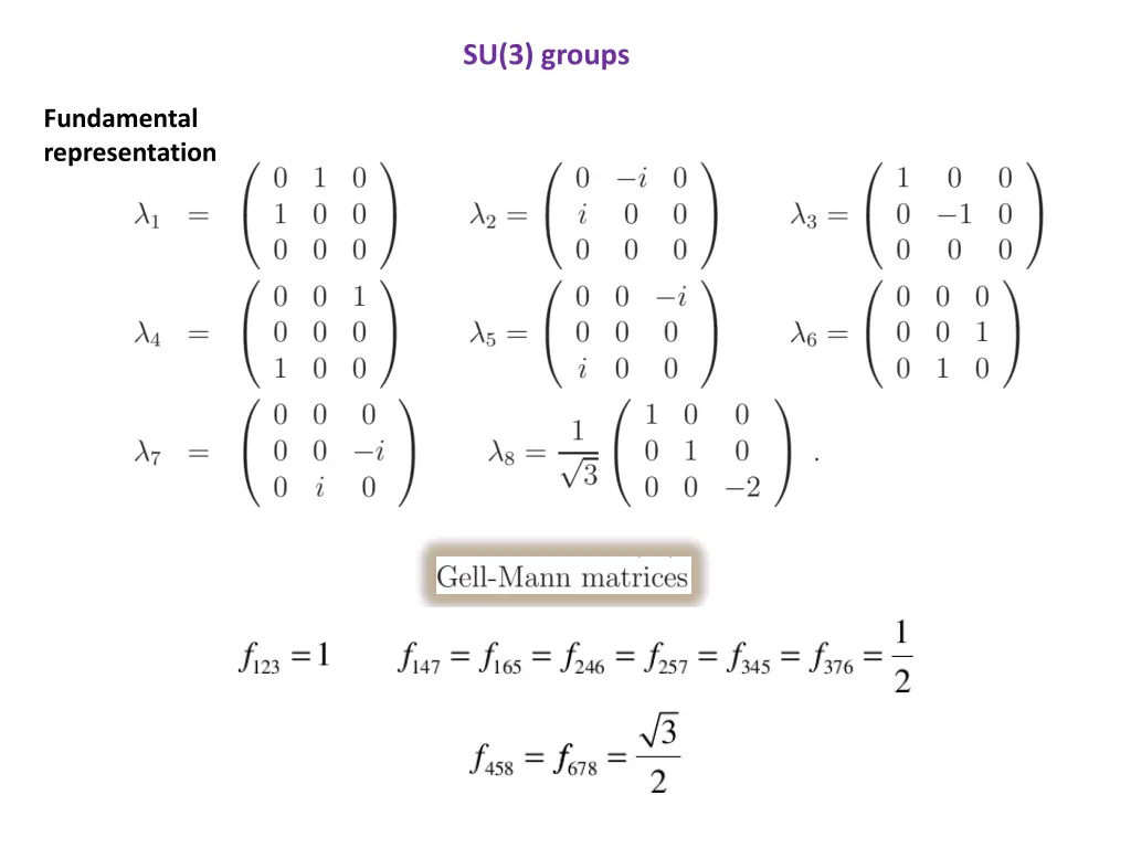 su 3 groups