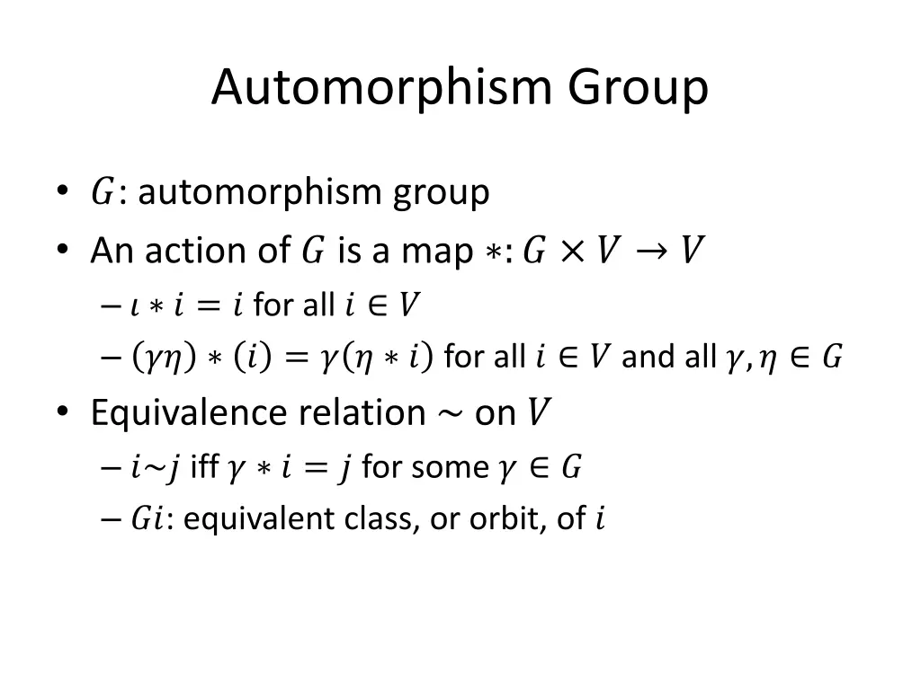 automorphism group