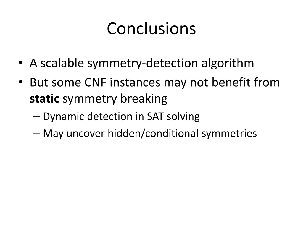 conclusions