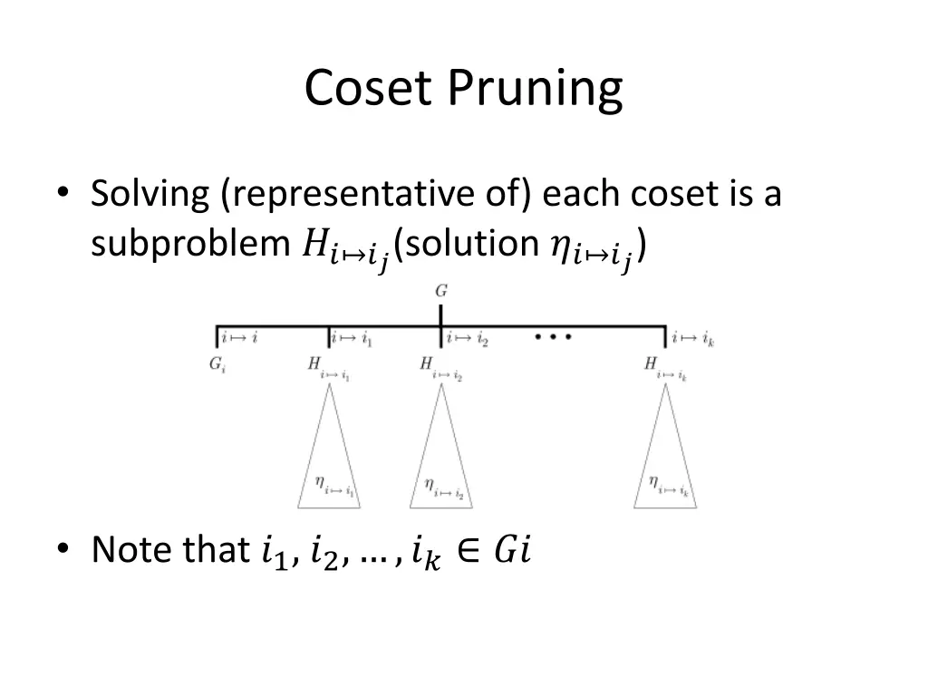 coset pruning 1