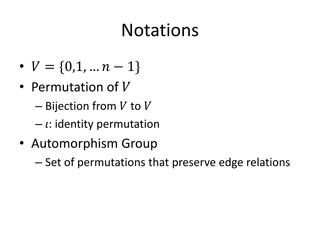 notations