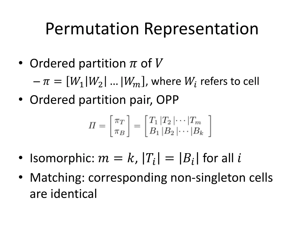 permutation representation