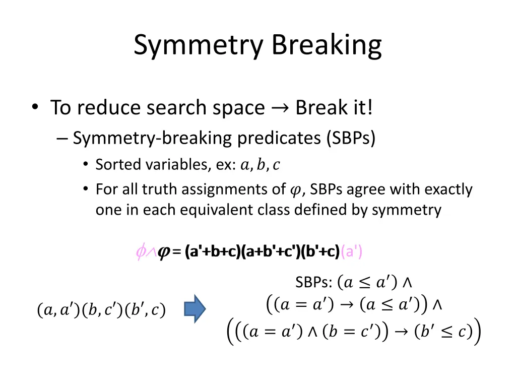 symmetry breaking