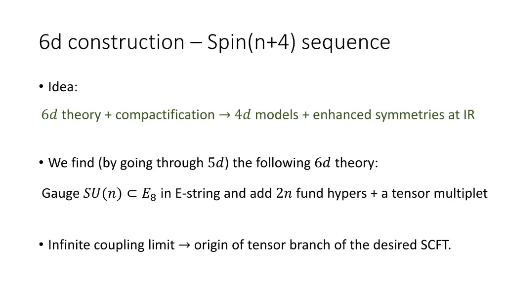 6d construction spin n 4 sequence